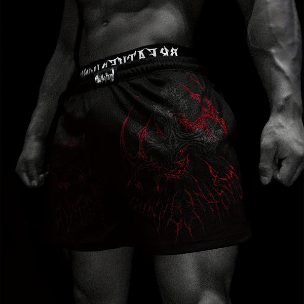 Fitness Fashion Mesh Muscle Workout Shorts for Men, Quick-Dry Breathable Lightweight Beach Summer Style