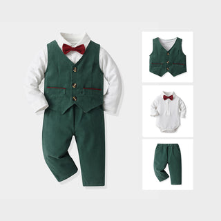 Boy's Short Sleeve T-Shirt Set, Fashionable and Stylish Baby Summer Outfit, Casual Kids Clothes for Toddlers