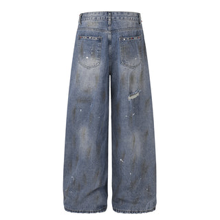 Broken holes make dirty jeans