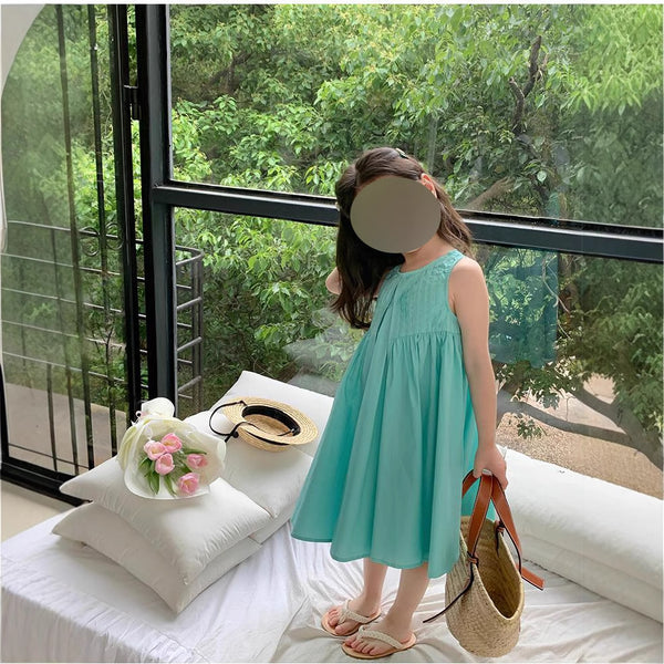 Children's Dress Summer New Fashion Casual Sleeveless Tank Princess Dress Trendy for Toddler and Kids