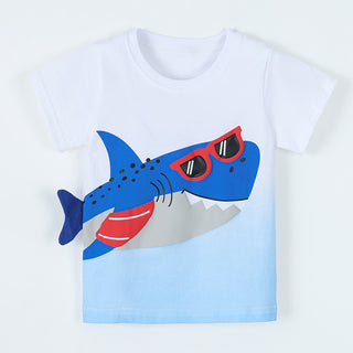 Kids' T-Shirt Round Neck Short Sleeve