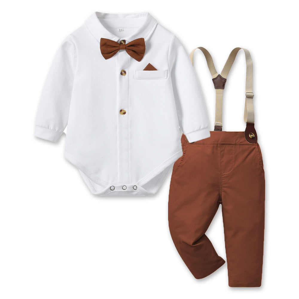 Boy's Short Sleeve T-Shirt Set, Fashionable and Stylish Baby Summer Outfit, Casual Kids Clothes for Toddlers
