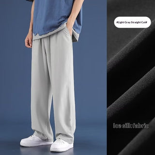 Men's Casual Plus-Size Loose Wide-Leg Pants
