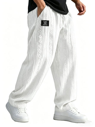 European And American Style Pocketed Straight-Leg Loose Lace-Up Sporty Casual Pants For SpringSummer