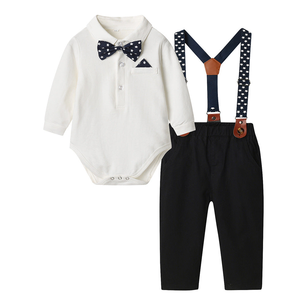 Boy's Short Sleeve T-Shirt Set, Fashionable and Stylish Baby Summer Outfit, Casual Kids Clothes for Toddlers