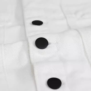 Slim Fit Trendy Men's White Denim Vest Denim Waistcoat Denim Sleeveless Top