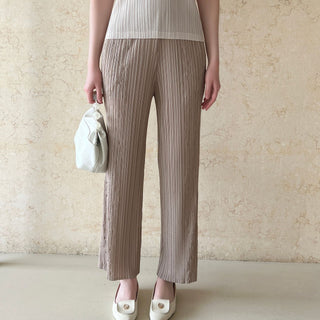 High-end Pleated Embroidered Straight Leg Casual Fashion Pants