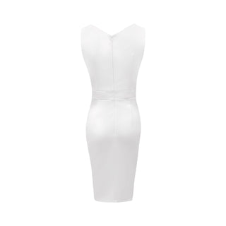 Womens Minimalist Elegant Slit Knit Dress