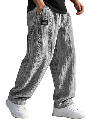 European And American Style Pocketed Straight-Leg Loose Lace-Up Sporty Casual Pants For SpringSummer