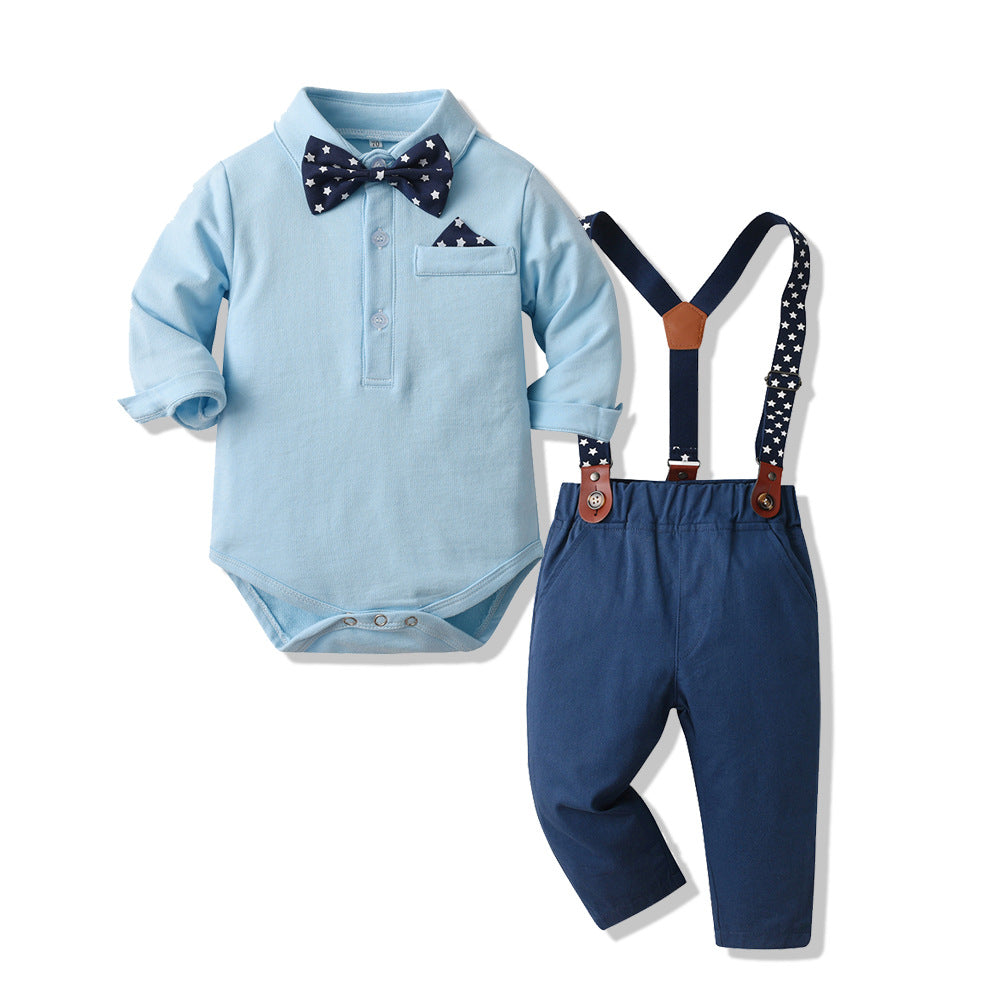 Boy's Short Sleeve T-Shirt Set, Fashionable and Stylish Baby Summer Outfit, Casual Kids Clothes for Toddlers