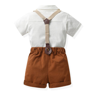 Boy's Short Sleeve T-Shirt Set, Fashionable and Stylish Baby Summer Outfit, Casual Kids Clothes for Toddlers