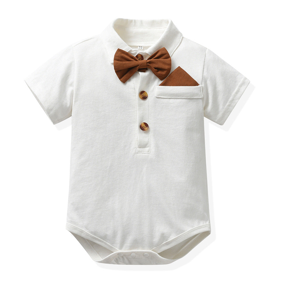 Boy's Short Sleeve T-Shirt Set, Fashionable and Stylish Baby Summer Outfit, Casual Kids Clothes for Toddlers