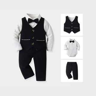 Boy's Short Sleeve T-Shirt Set, Fashionable and Stylish Baby Summer Outfit, Casual Kids Clothes for Toddlers