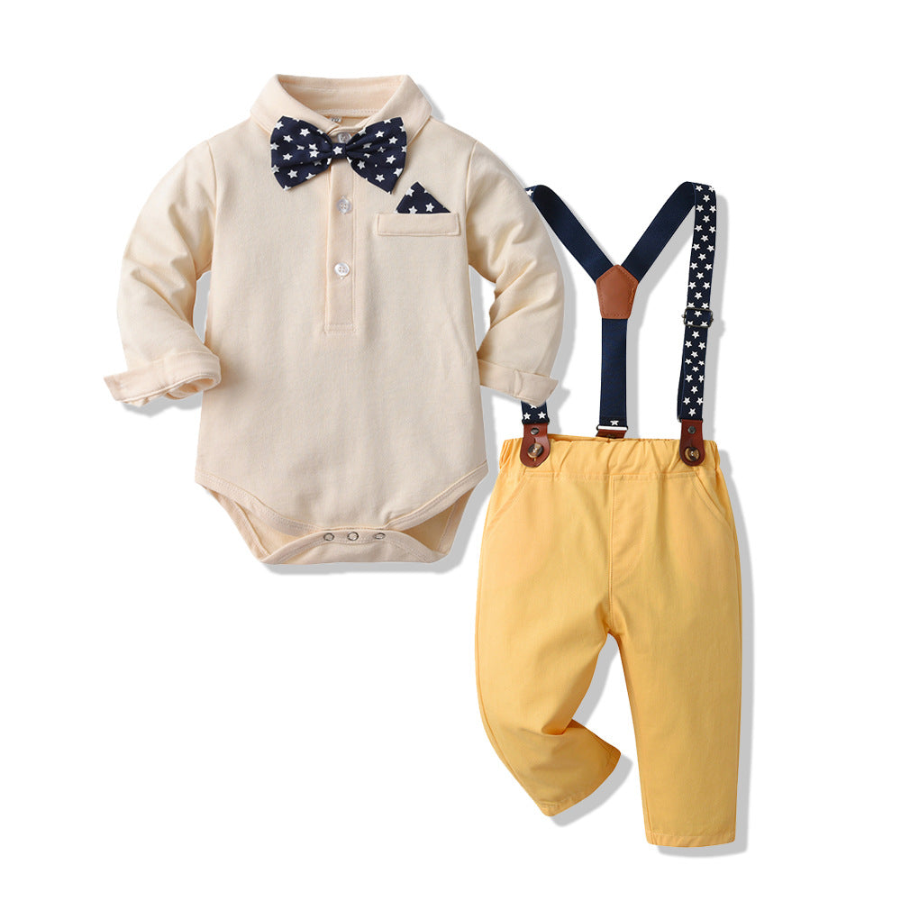 Boy's Short Sleeve T-Shirt Set, Fashionable and Stylish Baby Summer Outfit, Casual Kids Clothes for Toddlers