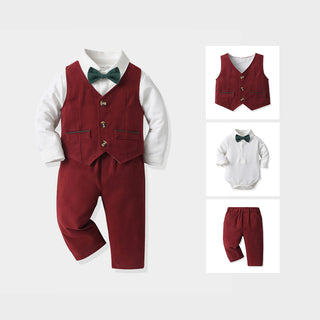 Boy's Short Sleeve T-Shirt Set, Fashionable and Stylish Baby Summer Outfit, Casual Kids Clothes for Toddlers