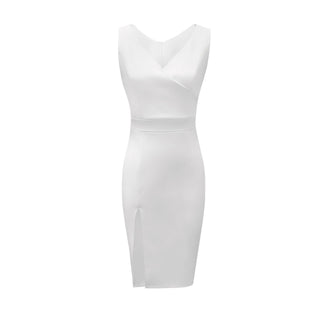 Womens Minimalist Elegant Slit Knit Dress